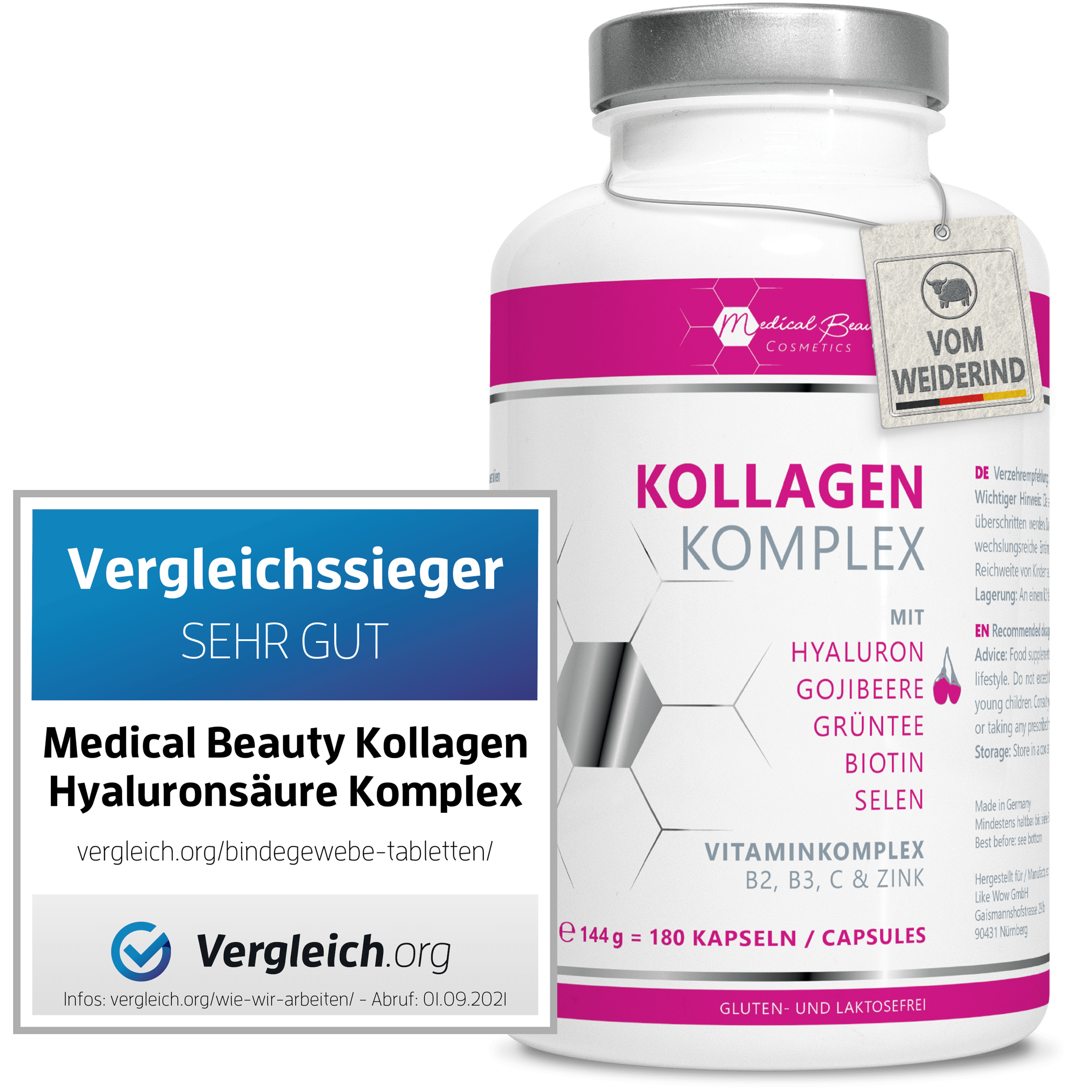 Collagen-Kapseln-Haar-Vitamine-Pulver